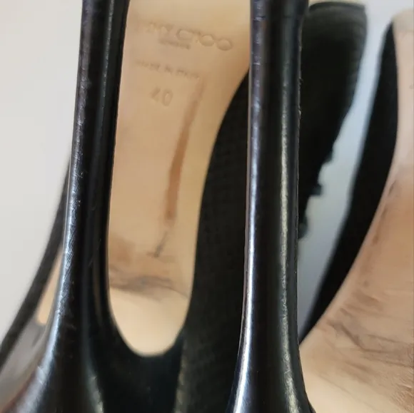 Black Embossed JIMMY CHOO Bootie