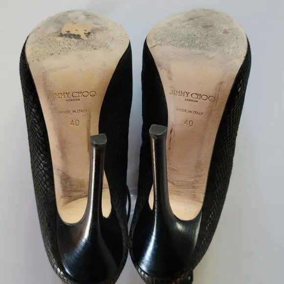 Black Embossed JIMMY CHOO Bootie
