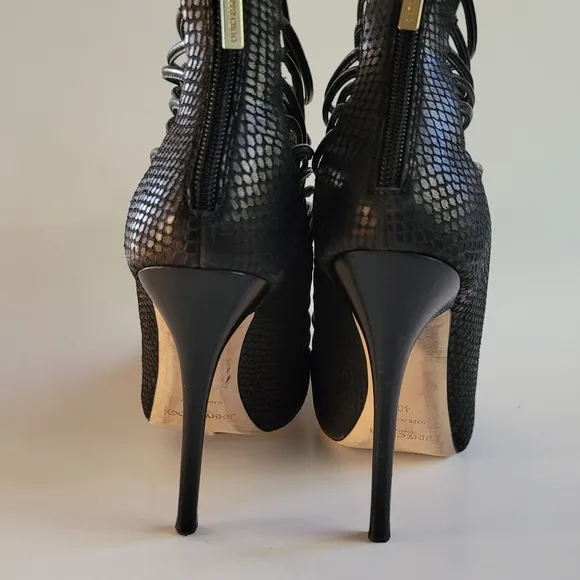 Black Embossed JIMMY CHOO Bootie