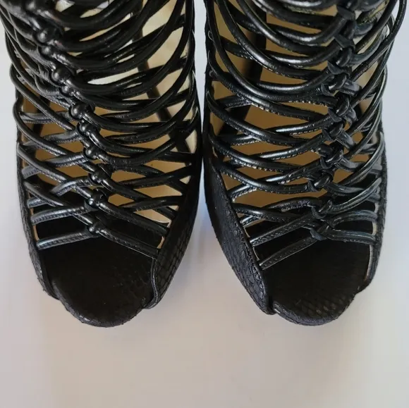 Black Embossed JIMMY CHOO Bootie