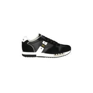 Blauer Urban Chic Contrast Detail Sports Shoes Men Black Sneakers