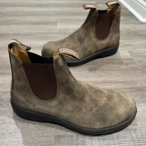 Blundstone BL 585 Classic Chelsea Rustic Brown Nubuck Suede Leather Boots