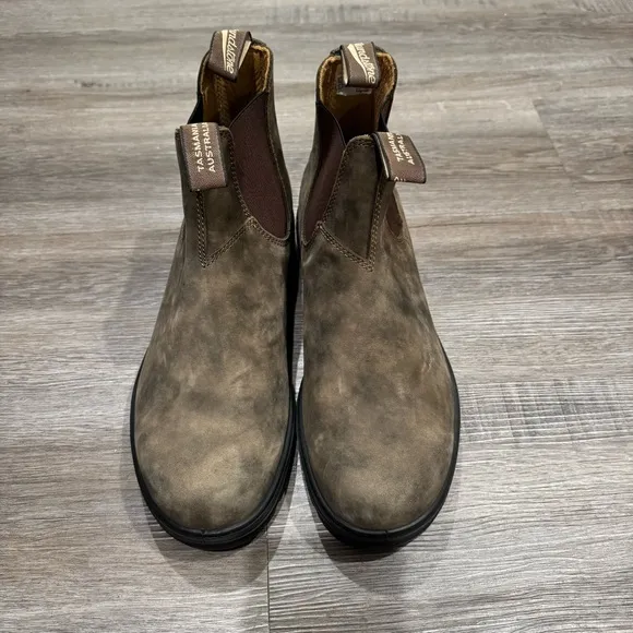 Blundstone BL 585 Classic Chelsea Rustic Brown Nubuck Suede Leather Boots