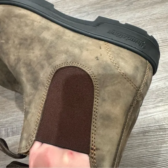 Blundstone BL 585 Classic Chelsea Rustic Brown Nubuck Suede Leather Boots