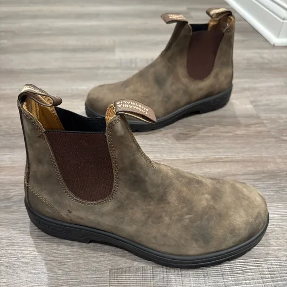 Blundstone BL 585 Classic Chelsea Rustic Brown Nubuck Suede Leather Boots