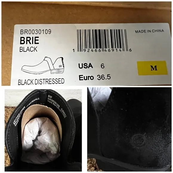 Born Brie Black Suede Boots 6