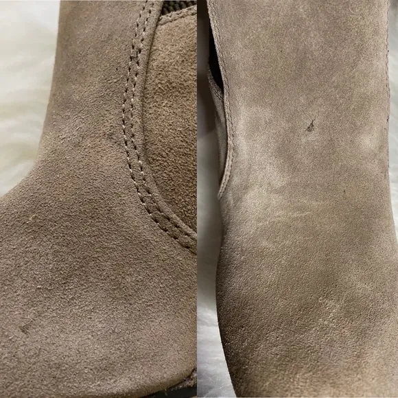 Born Crown‎ Suede Wedge Heel Ankle Boots