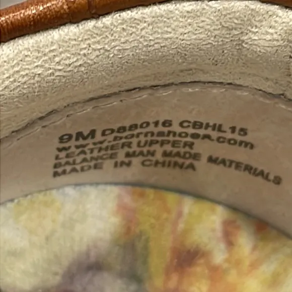 Born hand crafted footwear tan leather with side zipper 9m