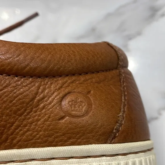 Born hand crafted footwear tan leather with side zipper 9m
