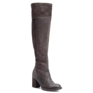 BORN Kathleen Women's Brown Suede Over The Knee Boots NEW