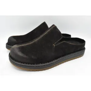 Born Mens Size 9 Jude Black Distressed Leather Slip On Mules Shoes