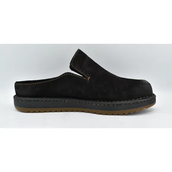 Born Mens Size 9 Jude Black Distressed Leather Slip On Mules Shoes