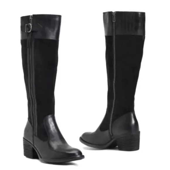 BORN Uchee Two Side Zipper Suede Leather Knee High Boots