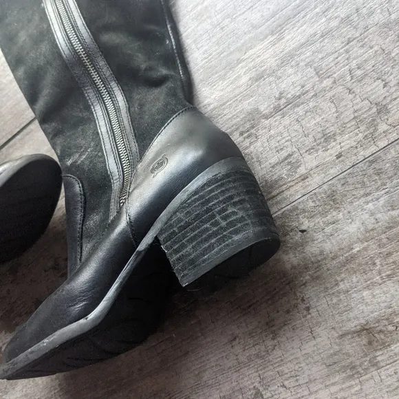 BORN Uchee Two Side Zipper Suede Leather Knee High Boots