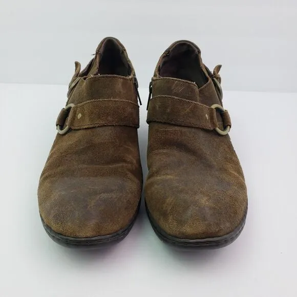 Born Zowy Womens Size 9.5 Brown Leather Western Cowboy Ankle Booties Shoes
