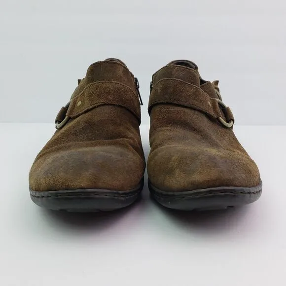 Born Zowy Womens Size 9.5 Brown Leather Western Cowboy Ankle Booties Shoes