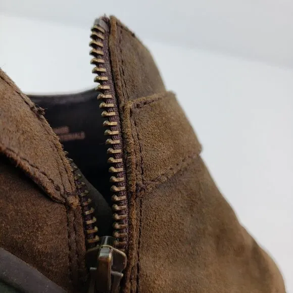 Born Zowy Womens Size 9.5 Brown Leather Western Cowboy Ankle Booties Shoes