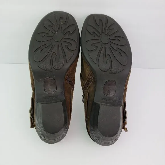 Born Zowy Womens Size 9.5 Brown Leather Western Cowboy Ankle Booties Shoes