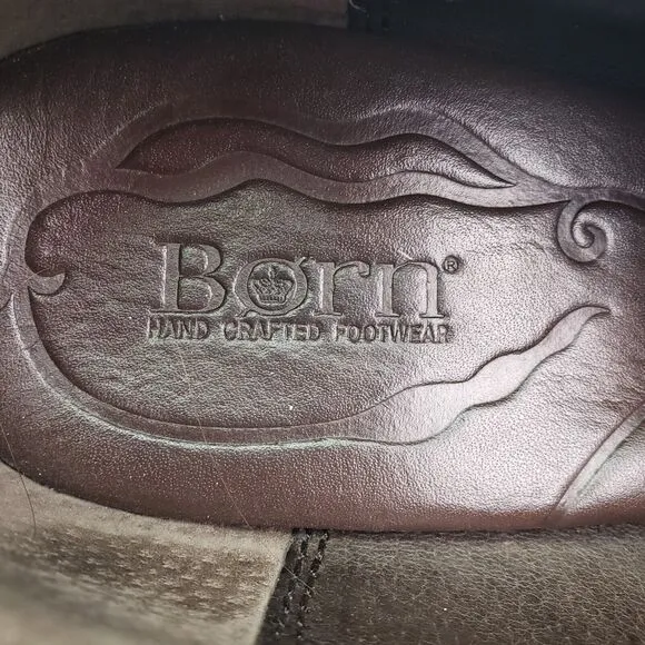 Born Zowy Womens Size 9.5 Brown Leather Western Cowboy Ankle Booties Shoes