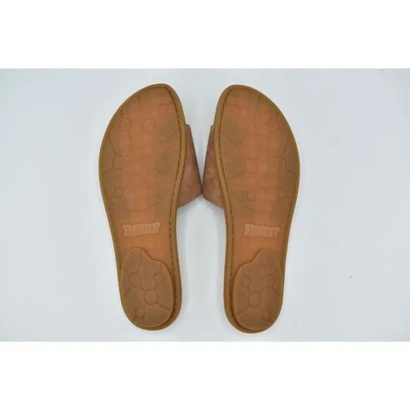Born Womens Size 11 Miarra Brown Slip on Buckle Leather Sandals Shoes