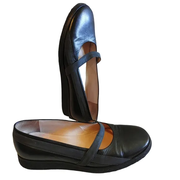 Bottega Veneta Mary Jane Loafer Platform Heel Shoes Size 37
