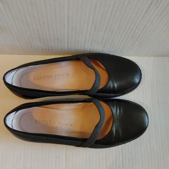 Bottega Veneta Mary Jane Loafer Platform Heel Shoes Size 37