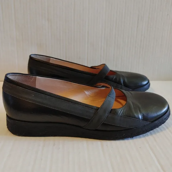 Bottega Veneta Mary Jane Loafer Platform Heel Shoes Size 37