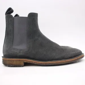 Bottega Veneta Mens Size 40 Black Gray Suede Chelsea Ankle Boots