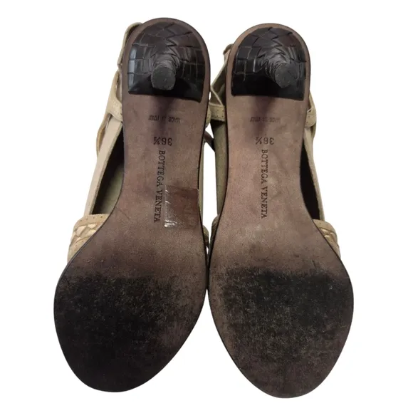 Bottega Veneta Women's Tan Heeled Sandals