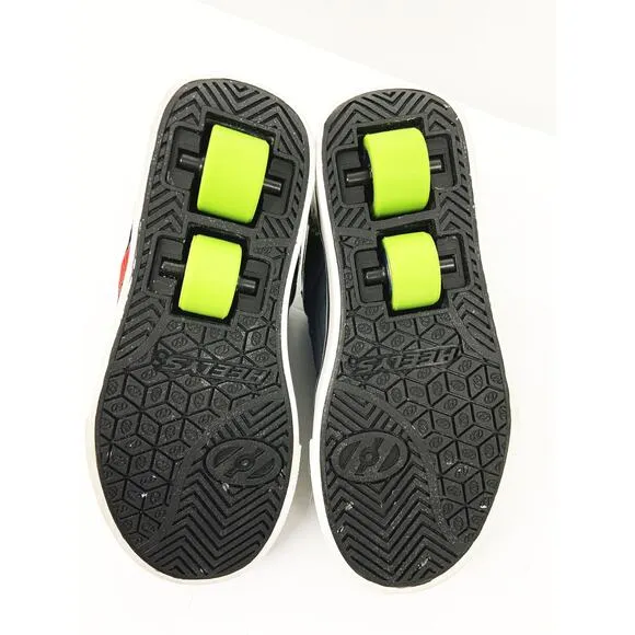 Boys Heelys Bolt X2 Black Gray Lime Green Skate Shoes Size 13C