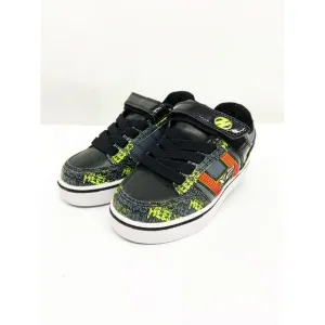 Boys Heelys Bolt X2 Black Gray Lime Green Skate Shoes Size 13C