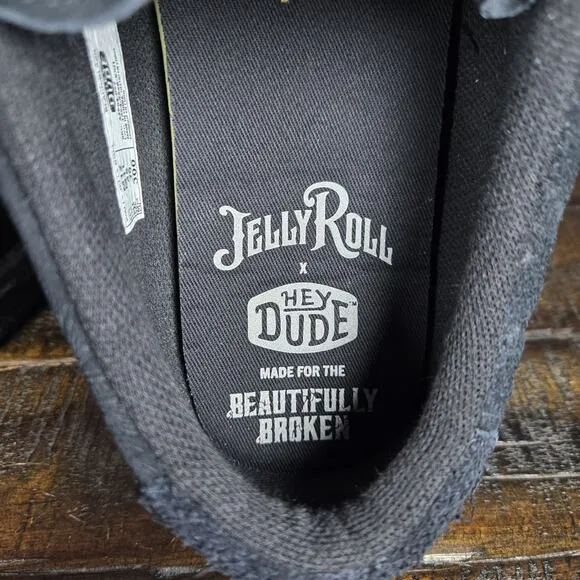 BRAND NEW Hey Dude Jelly Roll Wally Slip On Mens Size 11 Black Limited Edition