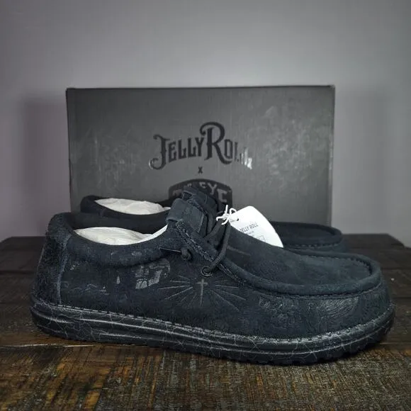 BRAND NEW Hey Dude Jelly Roll Wally Slip On Mens Size 11 Black Limited Edition