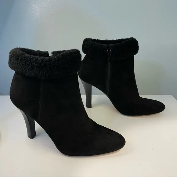 Brooks Brothers Genuine Suede Leather Sherpa Ankle Boots Size 9