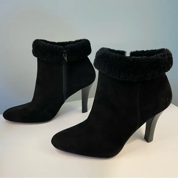 Brooks Brothers Genuine Suede Leather Sherpa Ankle Boots Size 9