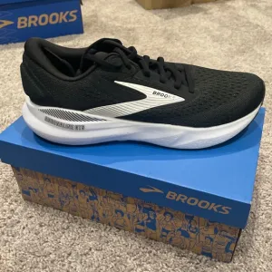 Brooks Men's Adrenaline GTS 24 Running Shoes, Black/White Size 9.5 D 1104371D087