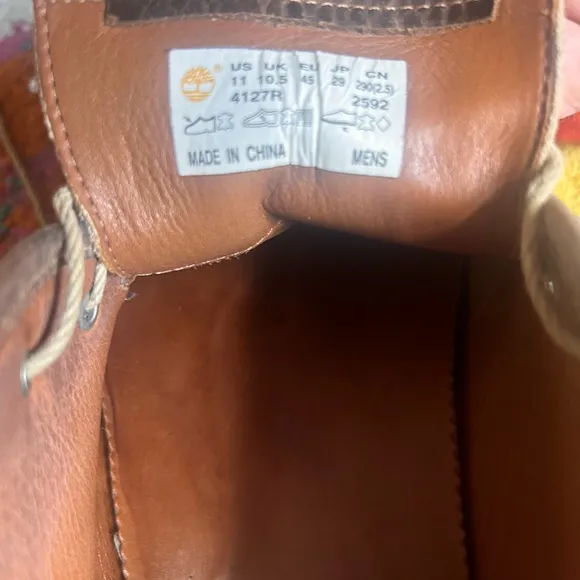 Brown suede boots by Timberland. Men’s size 11.