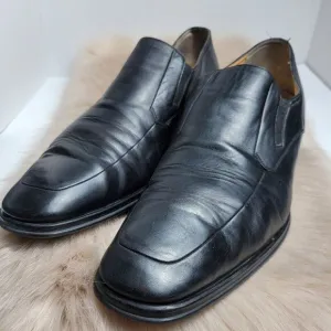 Bruno Magli Raisi Black Leather Mens Loafer Shoes