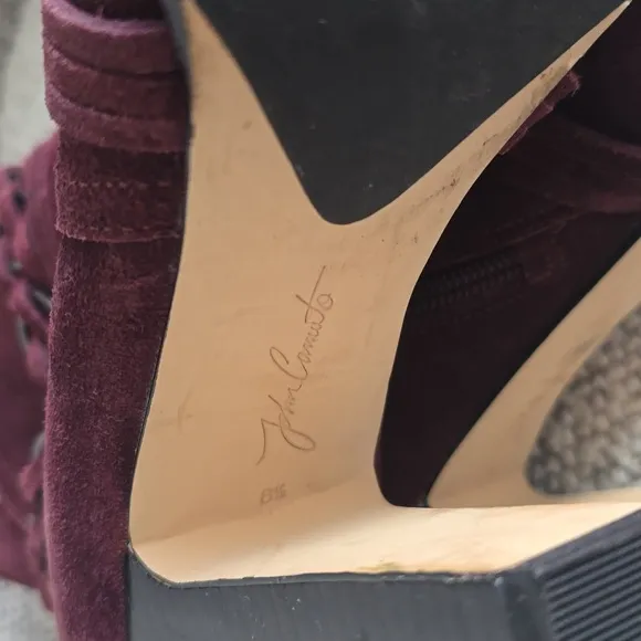 Burgandy Suede Boots 8.5