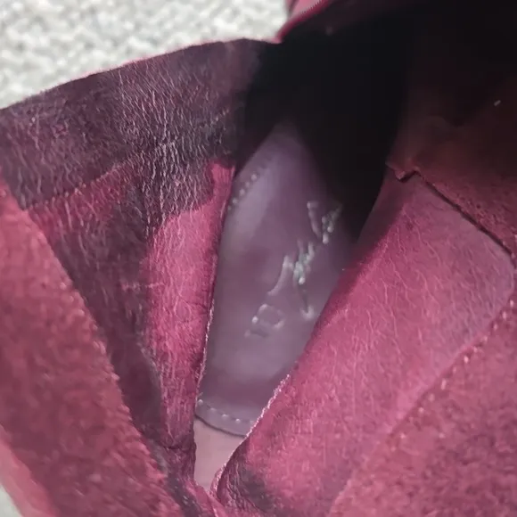 Burgandy Suede Boots 8.5