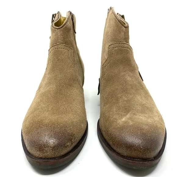 Bussola Alameda Silk Suede Fossil Double Zip Ankle Boots