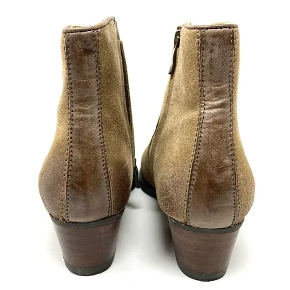 Bussola Alameda Silk Suede Fossil Double Zip Ankle Boots