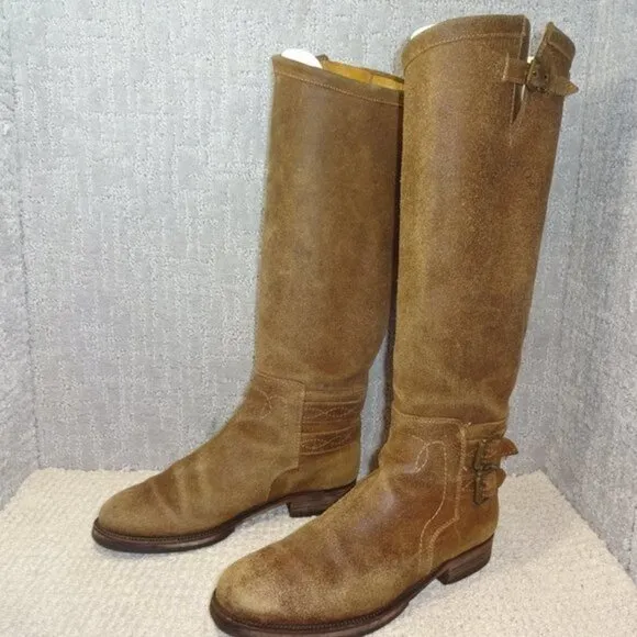 𝅺buttero Fato in Italia Womens Size 8 US Brown Suede Leather High Boots