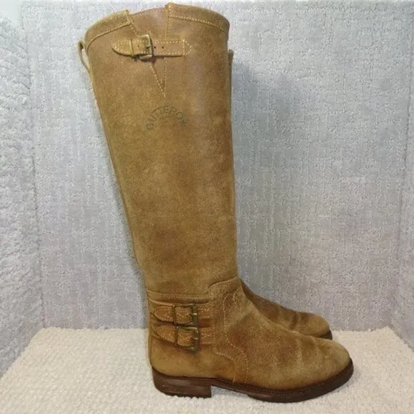 𝅺buttero Fato in Italia Womens Size 8 US Brown Suede Leather High Boots
