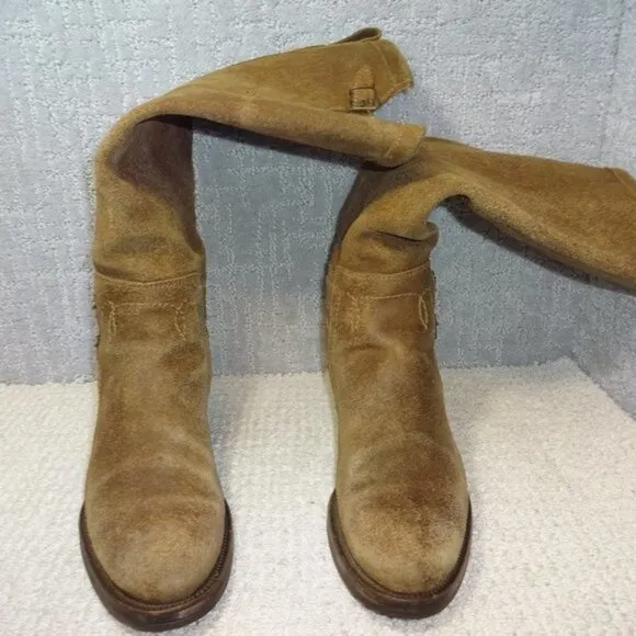 𝅺buttero Fato in Italia Womens Size 8 US Brown Suede Leather High Boots