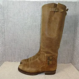 𝅺buttero Fato in Italia Womens Size 8 US Brown Suede Leather High Boots