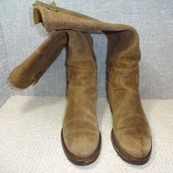 𝅺buttero Fato in Italia Womens Size 8 US Brown Suede Leather High Boots