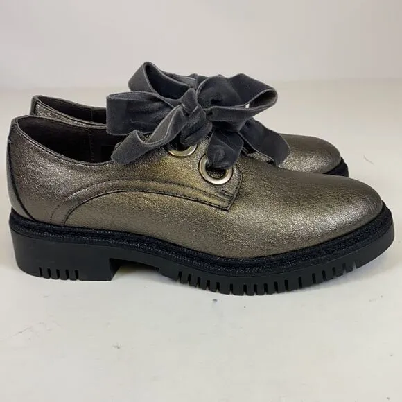 Cafenoir Graphite Metallic Oxford Shoes Size 36/6 A3