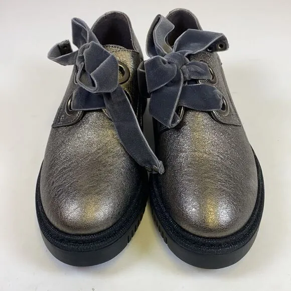 Cafenoir Graphite Metallic Oxford Shoes Size 36/6 A3