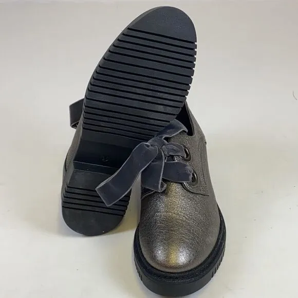Cafenoir Graphite Metallic Oxford Shoes Size 36/6 A3